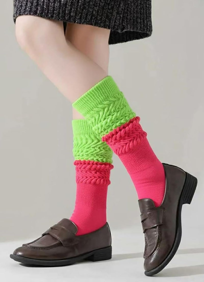 JORMATT Women Slouch Socks Thick Boot Socks Soft Extra Long Knee High Scrunch Socks Size 5-10 - Image 2